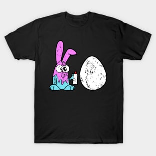 Retro Vintage Grunge Easter Bunny T-Shirt